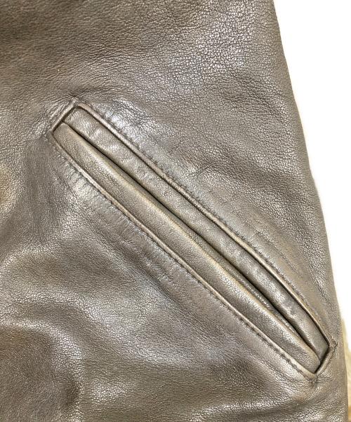HOUSTON（ヒューストン）HOUSTON (ヒューストン) LEATHER POLICEMAN JACKET / レザーポリスマンジャケット ブラウン サイズ:Lの古着・服飾アイテム