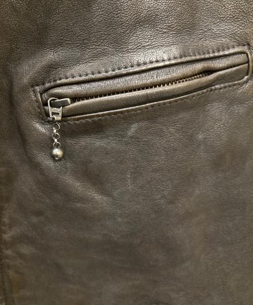 HOUSTON（ヒューストン）HOUSTON (ヒューストン) LEATHER POLICEMAN JACKET / レザーポリスマンジャケット ブラウン サイズ:Lの古着・服飾アイテム