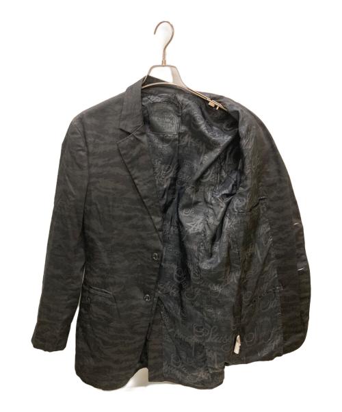 stussy（ステューシー）stussy (ステューシー) カモ柄テーラードジャケット ブラック サイズ:Mの古着・服飾アイテム