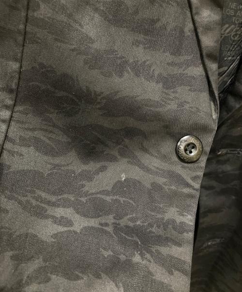 stussy（ステューシー）stussy (ステューシー) カモ柄テーラードジャケット ブラック サイズ:Mの古着・服飾アイテム