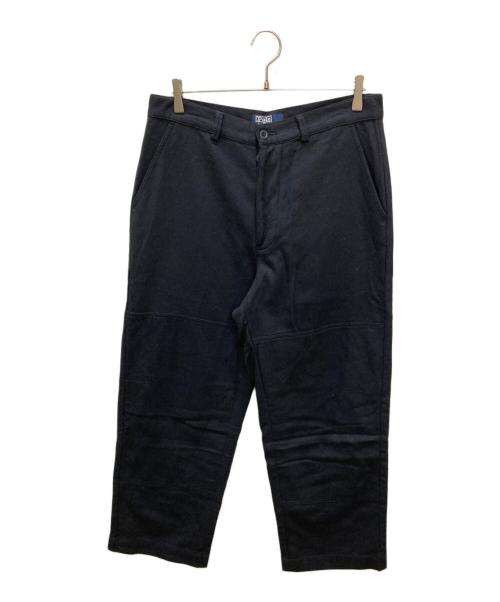 POLO RALPH LAUREN（ポロ・ラルフローレン）POLO RALPH LAUREN (ポロ・ラルフローレン) 古着ダブルニーウールスラックス ネイビー サイズ:SIZE 83.5cm (W33)の古着・服飾アイテム