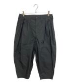 Porter Classicポータークラシック）の古着「POPLIN BEBOP PANTS タックワイドパンツ」｜ブラック
