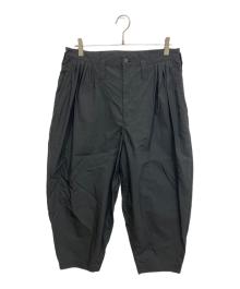 Porter Classic（ポータークラシック）の古着「POPLIN BEBOP PANTS タックワイドパンツ」｜ブラック