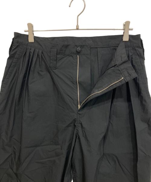 Porter Classic（ポータークラシック）Porter Classic (ポータークラシック) POPLIN BEBOP PANTS タックワイドパンツ ブラック サイズ:Mの古着・服飾アイテム