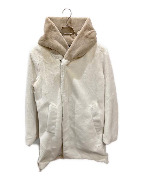 1piu1uguale3（ウノピュウノウグァーレトレ）1piu1uguale3 (ウノピュウノウグァーレトレ) WRAP HOODED COAT アイボリー サイズ:4の古着・服飾アイテム
