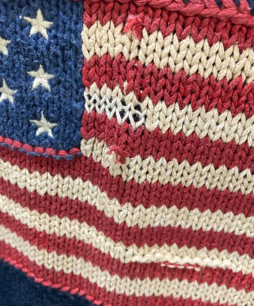 POLO RALPH LAUREN（ポロ・ラルフローレン）POLO RALPH LAUREN (ポロ・ラルフローレン) 星条旗ニット ネイビー サイズ:Sの古着・服飾アイテム