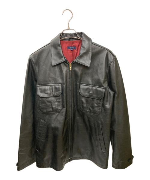 SHIPS（シップス）SHIPS (シップス) 00S シングルカウレザージャケット ブラック サイズ:Mの古着・服飾アイテム