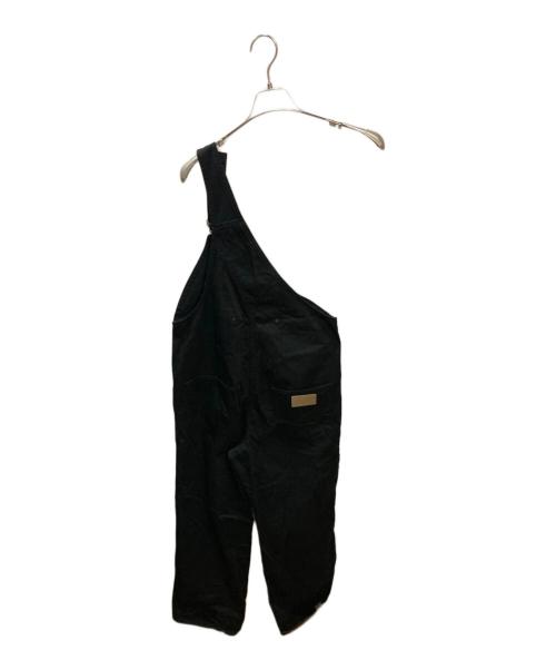 Wrangler（ラングラー）Wrangler (ラングラー) FRAMeWORK (フレームワーク) 別注 ワンショルダーオールインワン ブラック サイズ:Sの古着・服飾アイテム