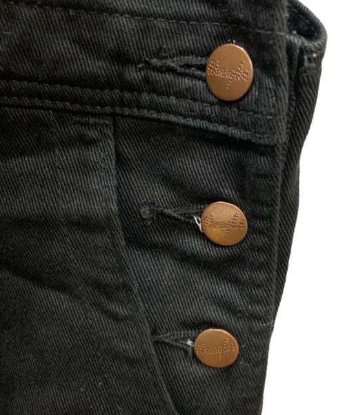 Wrangler（ラングラー）Wrangler (ラングラー) FRAMeWORK (フレームワーク) 別注 ワンショルダーオールインワン ブラック サイズ:Sの古着・服飾アイテム