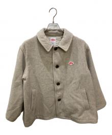 DANTON（ダントン）の古着「SINGLE WOOL PILE GATHERED SHORT COAT」｜ベージュ
