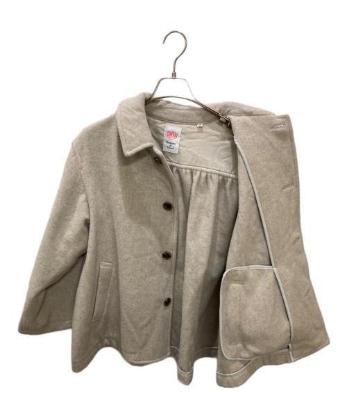 DANTON（ダントン）DANTON (ダントン) SINGLE WOOL PILE GATHERED SHORT COAT ベージュ サイズ:36の古着・服飾アイテム