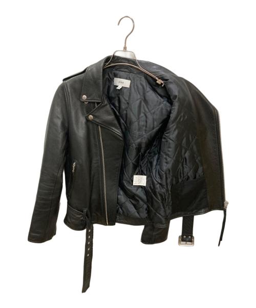 HYKE（ハイク）HYKE (ハイク) ダブルライダースジャケット ブラック サイズ:2の古着・服飾アイテム