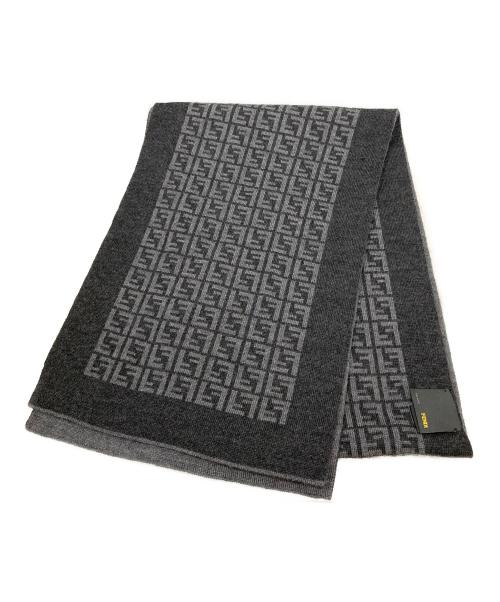 FENDI（フェンディ）FENDI (フェンディ) ズッカ柄ウールストール グレーの古着・服飾アイテム
