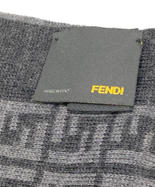 FENDI（フェンディ）FENDI (フェンディ) ズッカ柄ウールストール グレーの古着・服飾アイテム