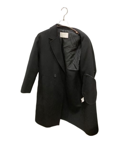 BALLSEY（ボールジィ）BALLSEY (ボールジィ) ウールカシミヤリバー チェスターコート ブラック サイズ:34の古着・服飾アイテム