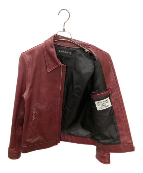 GUILTY PARTIES（ギルティーパーティーズ）GUILTY PARTIES (ギルティーパーティーズ) レザージャケット ボルドー サイズ:Lの古着・服飾アイテム