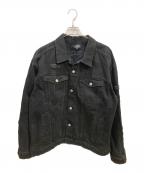 AFBエーエフビー）の古着「OVERSIZED PATCHED DENIM JACKET / デニムジャケット」｜ブラック
