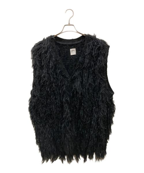 BEDWIN &THE HEARTBREAKERS（ベドウィンアンドザ ハートブレイカーズ）BEDWIN &THE HEARTBREAKERS (ベドウィンアンドザ ハートブレイカーズ) LONG HAIR MOHAIR VEST  CHEWIE / ロングヘアーベスト ブラック サイズ:Mの古着・服飾アイテム