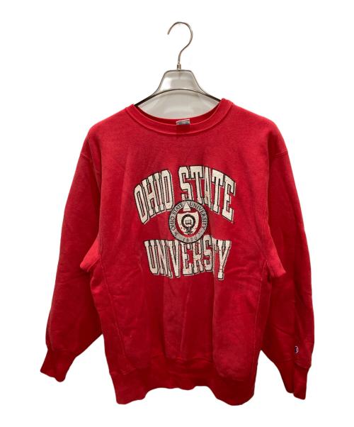 Champion REVERSE WEAVE（チャンピオン リバース ウィーブ）Champion REVERSE WEAVE (チャンピオン リバース ウィーブ) ９０sカレッジロゴプリントスウェット レッド サイズ:XLの古着・服飾アイテム
