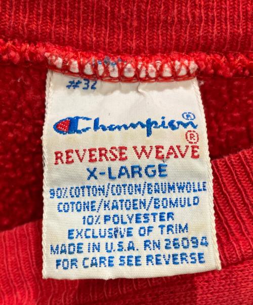 Champion REVERSE WEAVE（チャンピオン リバース ウィーブ）Champion REVERSE WEAVE (チャンピオン リバース ウィーブ) ９０sカレッジロゴプリントスウェット レッド サイズ:XLの古着・服飾アイテム