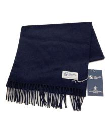 JOHNSTONS OF ELGIN（ジョンストンズ オブ エルガン）の古着「カシミヤストール」｜ネイビー