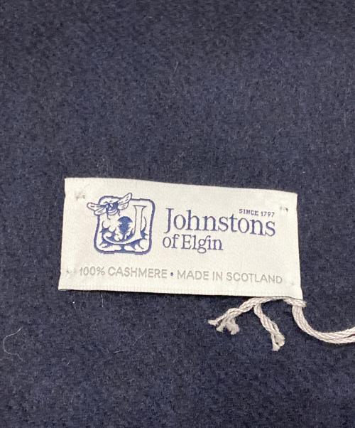 JOHNSTONS OF ELGIN（ジョンストンズ オブ エルガン）JOHNSTONS OF ELGIN (ジョンストンズ オブ エルガン) カシミヤストール ネイビーの古着・服飾アイテム