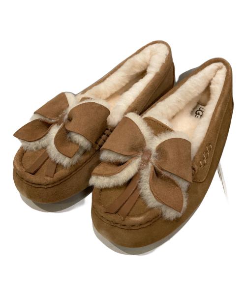 UGG（アグ）UGG (アグ) ANSLEY モカシンシューズ / ムートン アンスレ ブラウン サイズ:24cmの古着・服飾アイテム