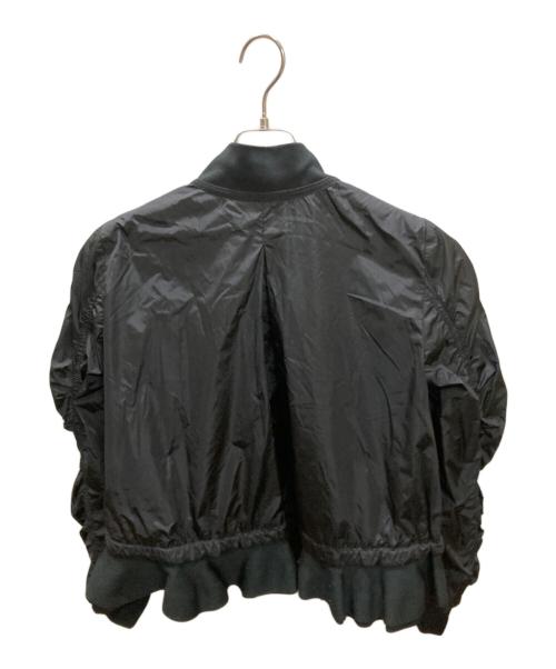 MONCLER（モンクレール）MONCLER (モンクレール) VERHUELLペプラムジャケット ブラックの古着・服飾アイテム
