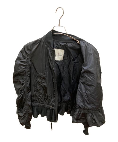 MONCLER（モンクレール）MONCLER (モンクレール) VERHUELLペプラムジャケット ブラックの古着・服飾アイテム