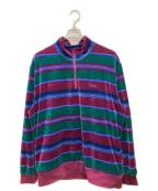 SUPREMEシュプリーム）の古着「Stripe Velour Half Zip Pullover / ベロアプルオーバー」｜パープル