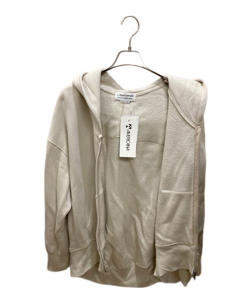 L'appartement（アパルトモン）L'Appartement (アパルトモン) WIDE FULLZIP HOODIE アイボリー サイズ:記載なしの古着・服飾アイテム