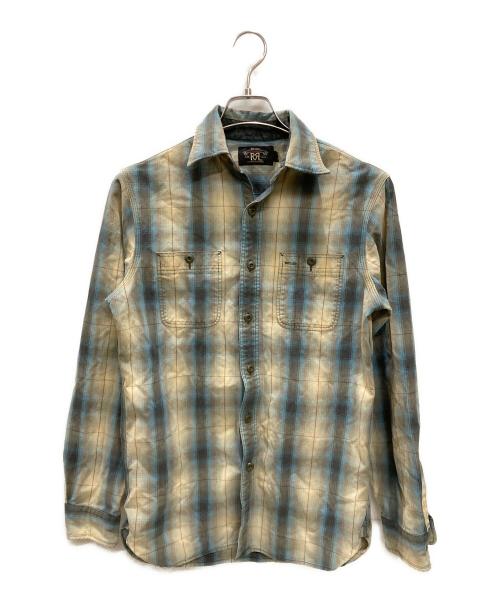 RRL（ダブルアールエル）RRL (ダブルアールエル) オンブレチェックシャツ ブルー×ブラウン サイズ:XSの古着・服飾アイテム