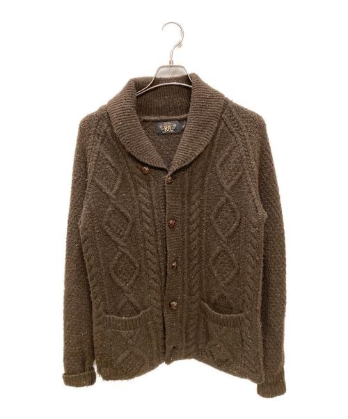 RRL（ダブルアールエル）RRL (ダブルアールエル) ショールカラーカーディガン ブラウン サイズ:Sの古着・服飾アイテム