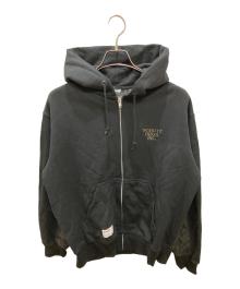 Schott（ショット）の古着「QUILTED COMBI. ZIP HOODED」｜ブラック