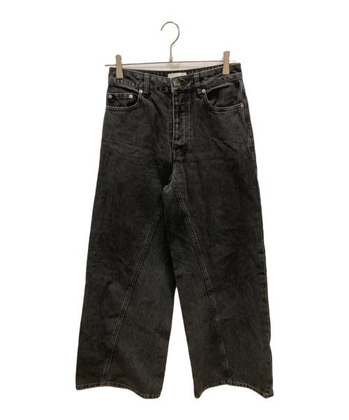 GANNI（ガニー）Ganni (ガニー) JOZEYワイドデニムパンツ ブラック サイズ:SIZE 63.5cm (W25・S)の古着・服飾アイテム