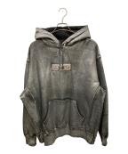 SUPREME×MM6 Maison Margielaシュプリーム×エムエムシックスメゾンマルジェラ）の古着「24SS Foil Box Logo Hooded Sweatshirt/フォイルボックスロゴフードパーカー」｜ブラック