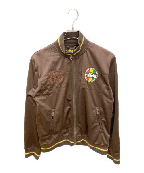 stussy（ステューシー）stussy (ステューシー) ロゴトラックジャケット ブラウン サイズ:Mの古着・服飾アイテム