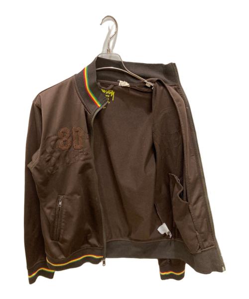 stussy（ステューシー）stussy (ステューシー) ロゴトラックジャケット ブラウン サイズ:Mの古着・服飾アイテム