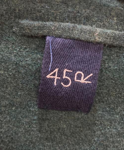 45R（フォーティファイブ・アール）45R (フォーティファイブ・アール) フロート縮絨 Pコート グリーンの古着・服飾アイテム