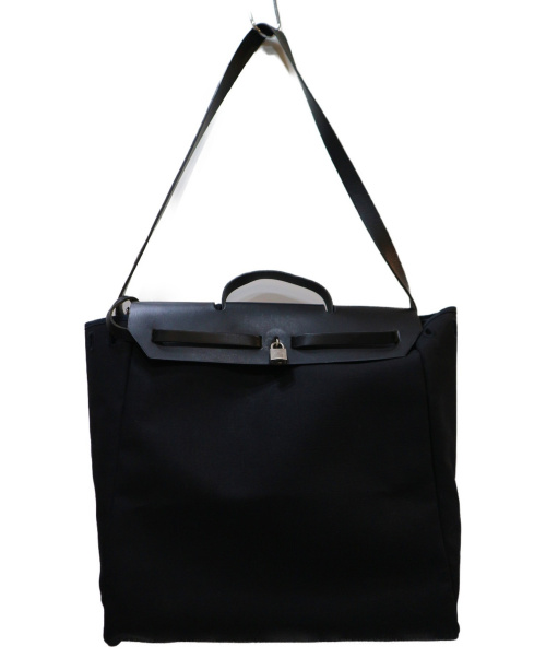 HERMES（エルメス）HERMES (エルメス) 2WAYバッグ ブラック エールバッグMM C □D刻印の古着・服飾アイテム