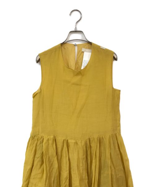 'S Max Mara（エスマックスマーラ）'S Max Mara (エスマックスマーラ) コットンシルクロングワンピース イエロー サイズ:38の古着・服飾アイテム