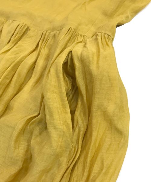 'S Max Mara（エスマックスマーラ）'S Max Mara (エスマックスマーラ) コットンシルクロングワンピース イエロー サイズ:38の古着・服飾アイテム