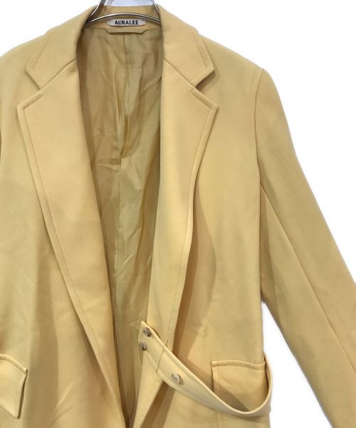 AURALEE（オーラリー）AURALEE (オーラリー) WASHABLE WOOL MAX SERGE JACKET イエローの古着・服飾アイテム