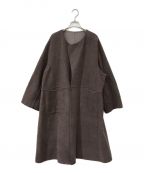 Snidelスナイデル）の古着「リバーシブルウールコート」｜ブラウン