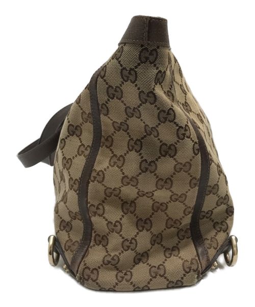 GUCCI（グッチ）GUCCI (グッチ) GGキャンバストートバッグ ブラウンの古着・服飾アイテム