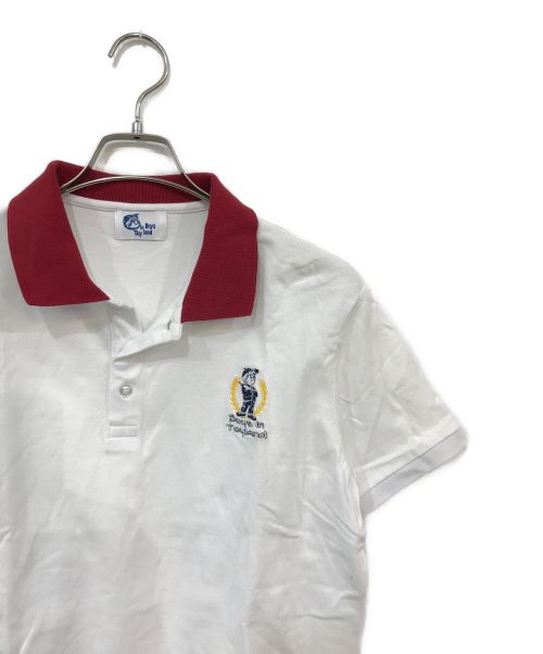 BOYS IN TOYLAND（ボーイズイントイランド）BOYS IN TOYLAND (ボーイズイントイランド) ポロシャツ ホワイト×レッド サイズ:Mの古着・服飾アイテム