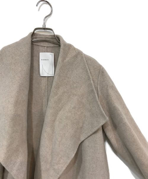 Noble（ノーブル）Noble (ノーブル) super160リバードレープカラーコート ベージュ サイズ:36の古着・服飾アイテム