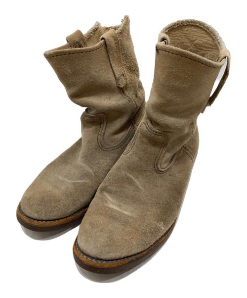 RED WING（レッドウィング）RED WING (レッドウィング) スウェードエンジニアブーツ ベージュ サイズ:7 1/2の古着・服飾アイテム