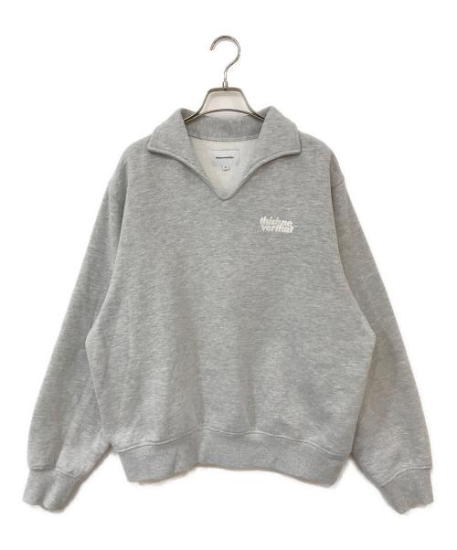 thisisneverthat（ディスイズネバーザット）thisisneverthat (ディスイズネバーザット) 刺繍スキッパースウェット グレー サイズ:Mの古着・服飾アイテム