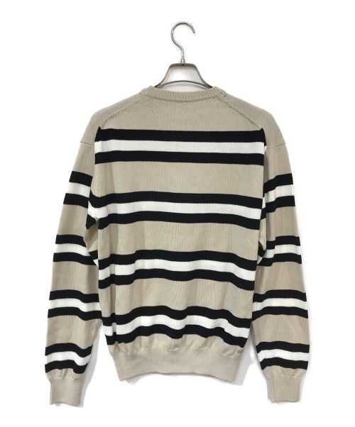 SOPHNET.（ソフネット）SOPHNET. (ソフネット) BORDER CREWNECK KNIT ベージュ×ブラック サイズ:Mの古着・服飾アイテム